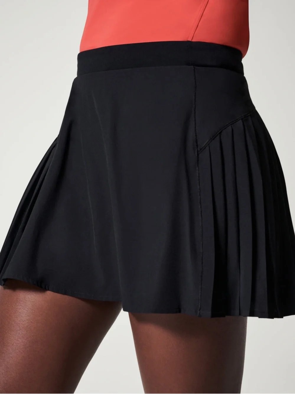 SPANX: THE GET MOVING PLEATED SKORT, 14" - VERY BLACK - Picture 1 of 11